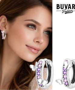 With pink stones and butterfly