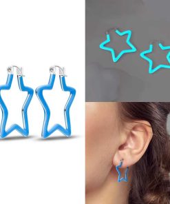 open star in blue