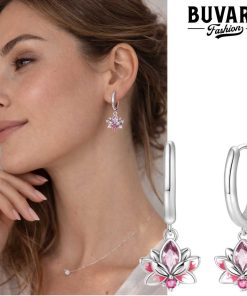 Earring Pink Lotus Flower