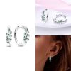 Earring Green Crystal Crossover