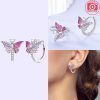 Earring Pink Butterfly