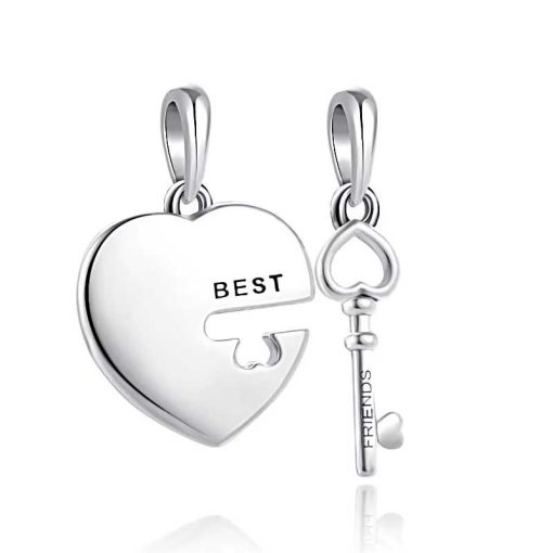 Pendant Best Friends Forever Heart & Key