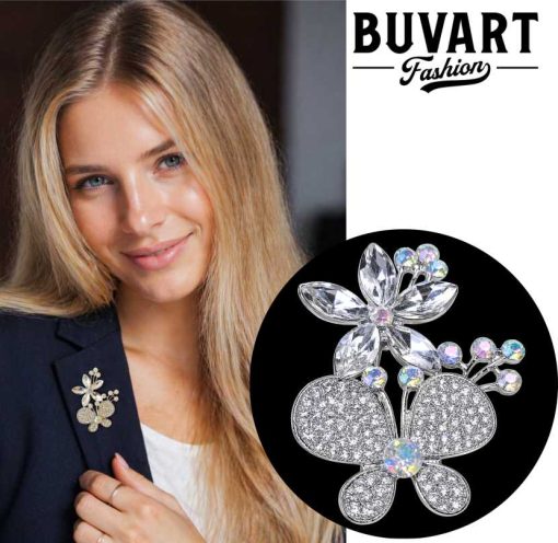 Silver Butterfly Brooch