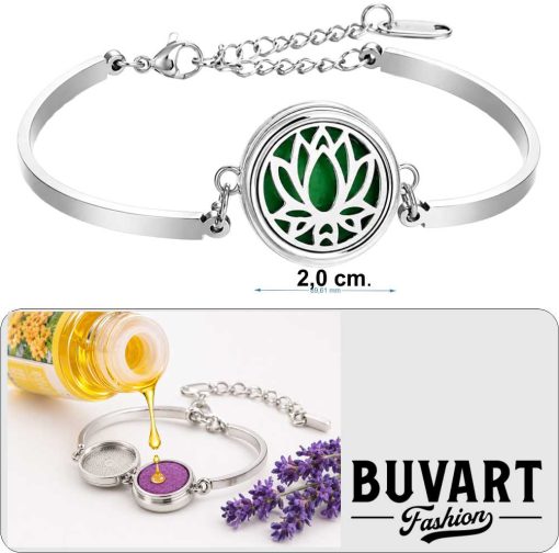 Emerald Lotus Serenity Aromatherapy Bracelet
