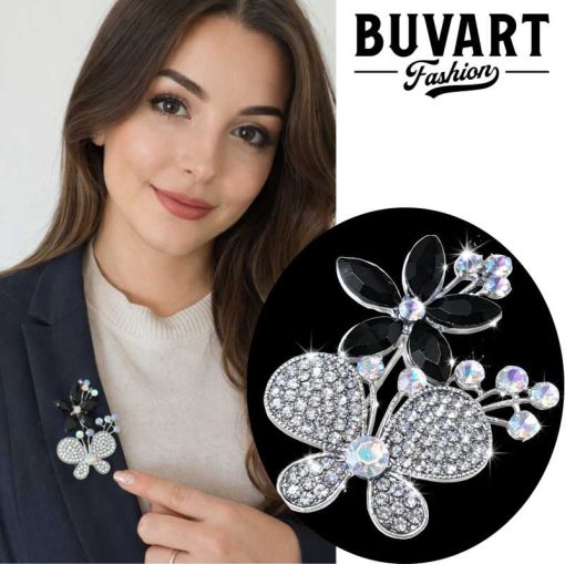 Silver Butterfly Brooch
