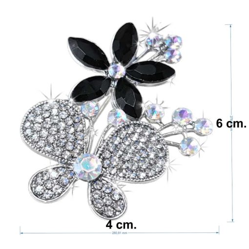 Silver Butterfly Brooch