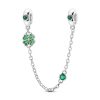 S925 clover safety chain