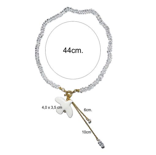 crystal glass necklace