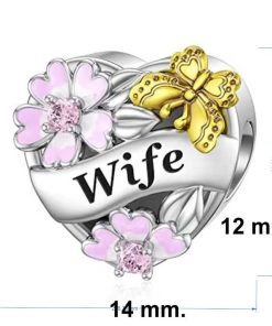 wife charm, S925 silver charm,
