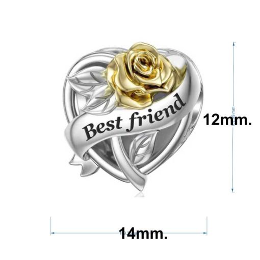 rose charm silver