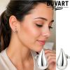 silver teardrop earrings