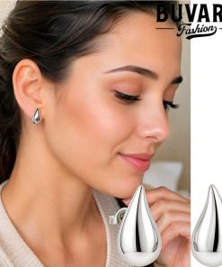 silver teardrop earrings