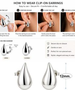 silver teardrop earrings