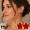 five petal flower earrings