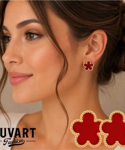 five petal flower earrings