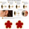 five petal flower earrings