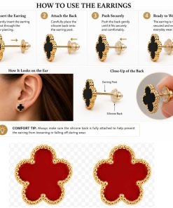 five petal flower earrings