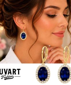 oval crystal earrings
