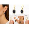 oval crystal earrings