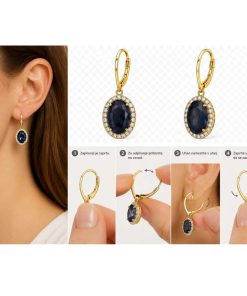 oval crystal earrings