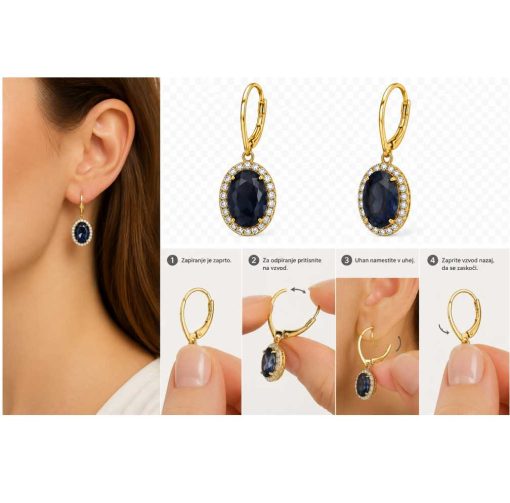 oval crystal earrings
