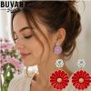 crystal daisy earrings