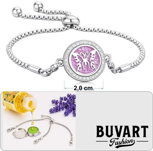 Silver Butterfly Aroma Bracelet