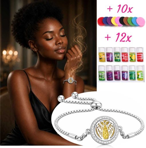 Silver Angel Aroma Bracelet