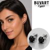 black cubic zirconia earrings