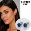 blue cubic zirconia earrings