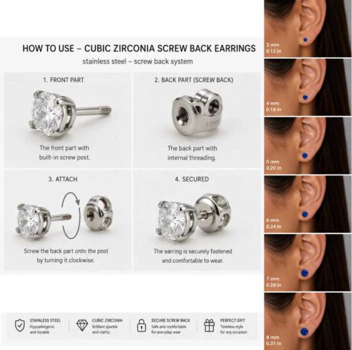 blue cubic zirconia earrings