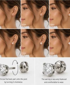 zirconia stud earrings