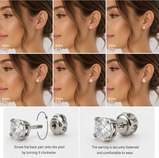 zirconia stud earrings