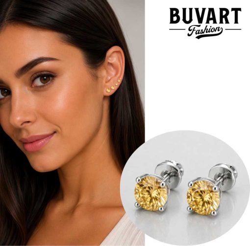 gold cubic zirconia earrings