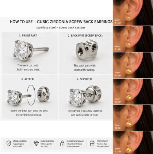 gold cubic zirconia earrings