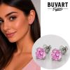 pink cubic zirconia earrings