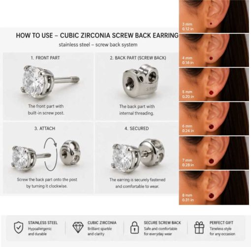 red cubic zirconia earrings