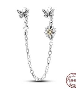 S925 butterfly safety chain