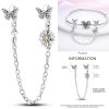 S925 butterfly safety chain