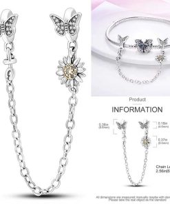 S925 butterfly safety chain