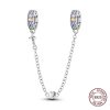 S925 heart safety chain