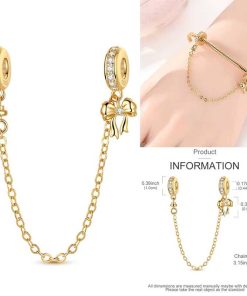 gold S925 safety chain