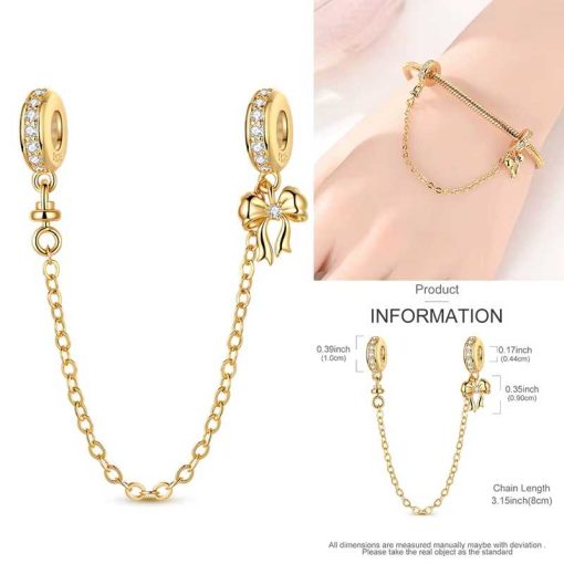 gold S925 safety chain