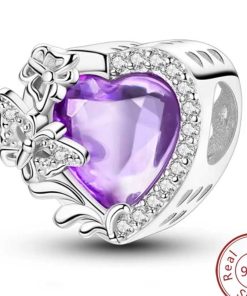 zircon heart charm