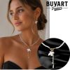 crystal glass necklace