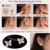 butterfly magnetic earrings