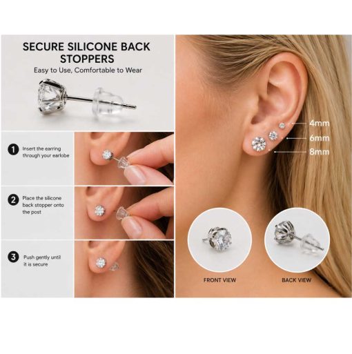 12 pairs zirconia earrings