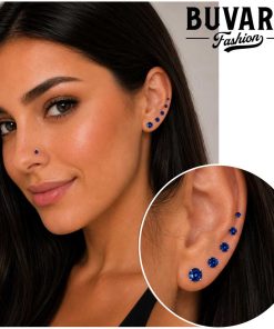 Magnetic earrings blue