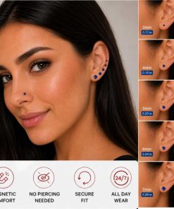 blue magnetic earrings,