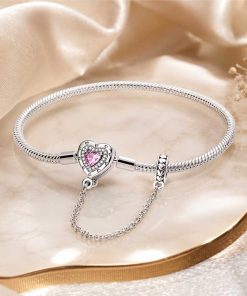 pink heart bracelet